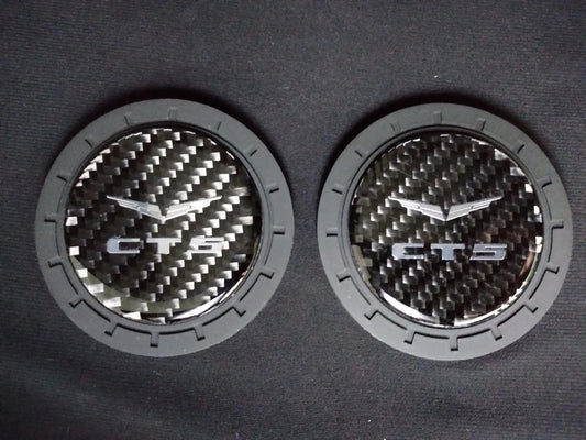 CT5-V Blackwing Logo Carbon Fiber Cup Holder Bottom Pucks